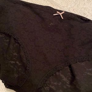 Cacique 26/28 stretch lace high leg brief black new